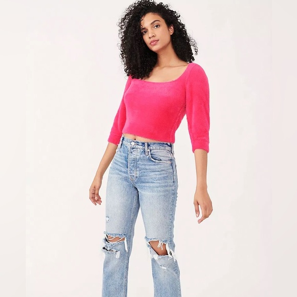 Nwt Free people Moonbeam Pullover pink size Large - Picture 1 of 4